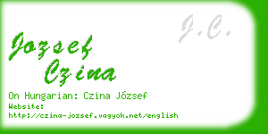 jozsef czina business card